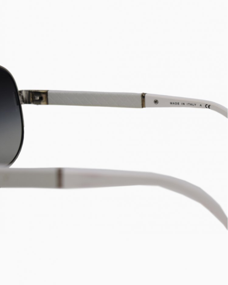 Óculos de sol Chanel original aviador com hastes branca 4195-Q